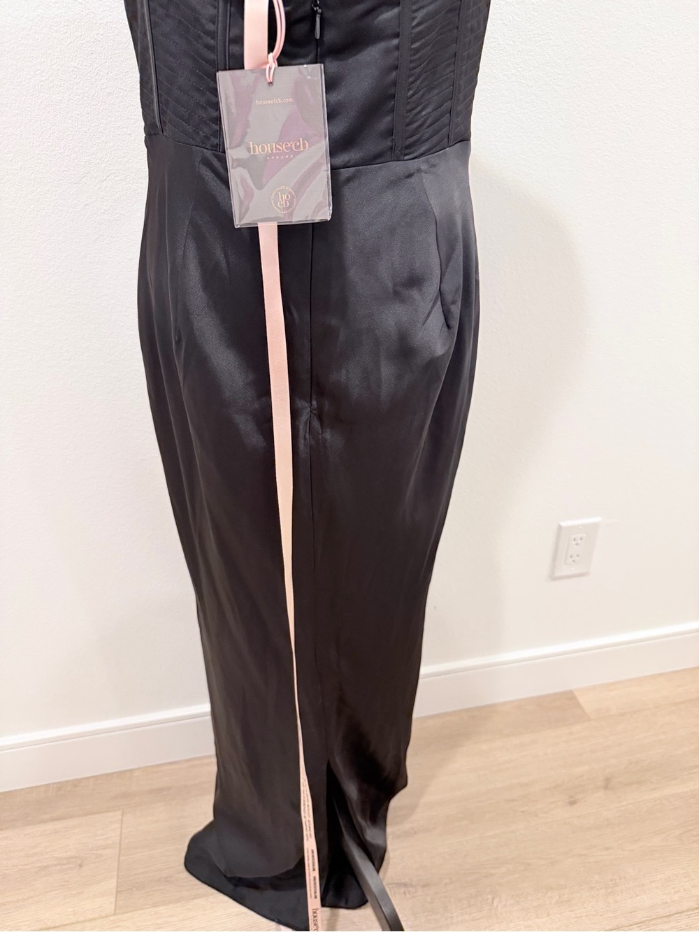 House of CB Black Satin Corset Dress - Picture 7 of 13